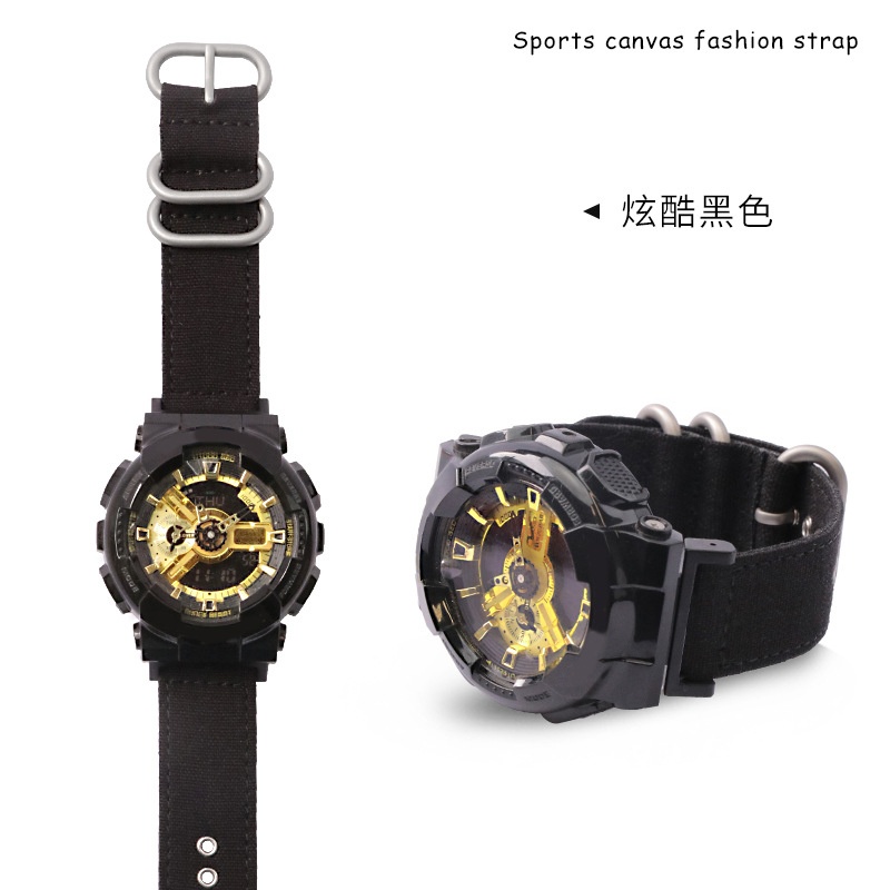 Casio Watch G-Shock Dw-5600 - 16mmCotton Canvas Nylon Replacement Watch Strap