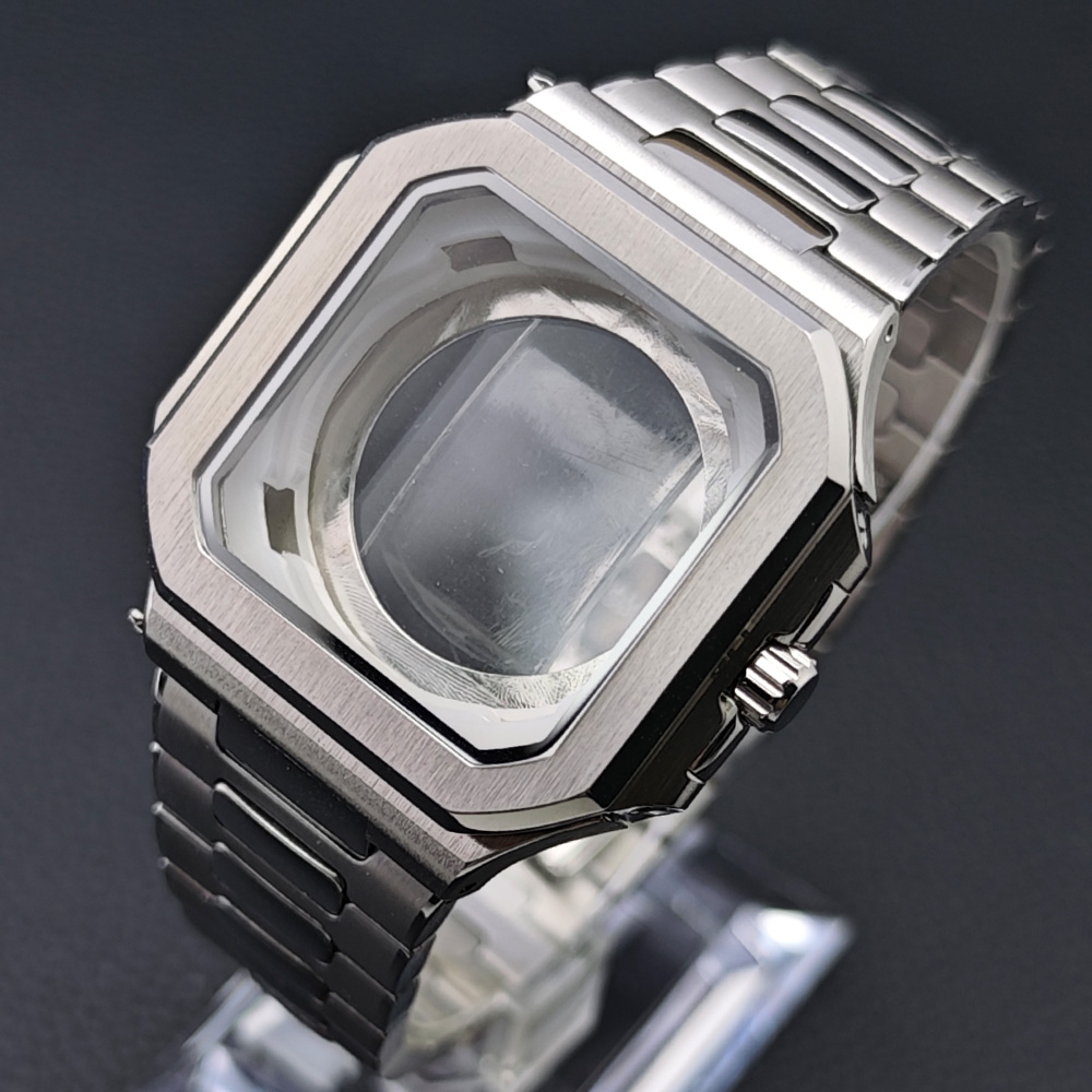 Seiko Watch 5 Sports - Square silver stainless steel case men