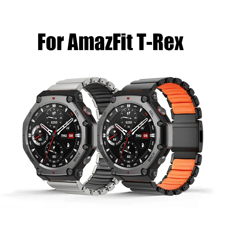 Rubber Strap Diver - Luxury Titanium Rubber Strap For Huami