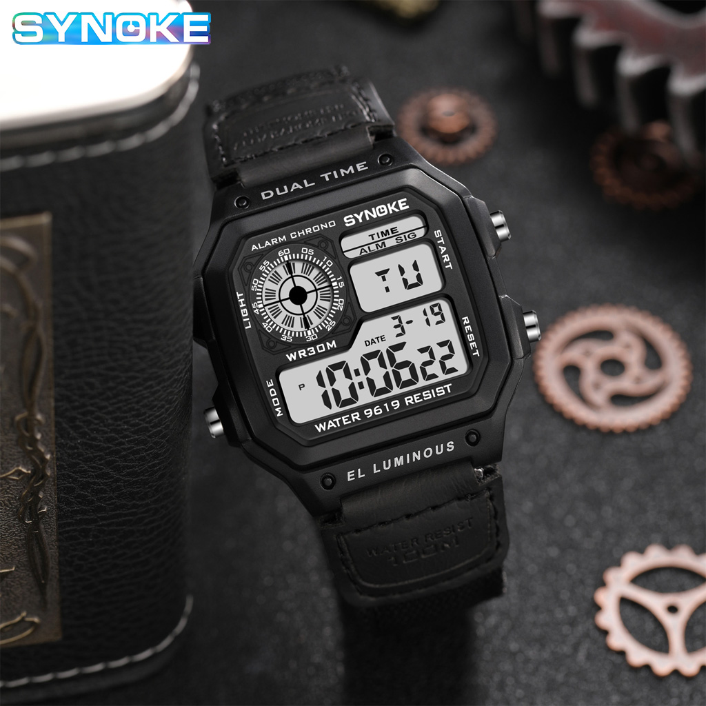 Synoke Outdoor Military Digita - огляд і ціна Canvas Strap Watch