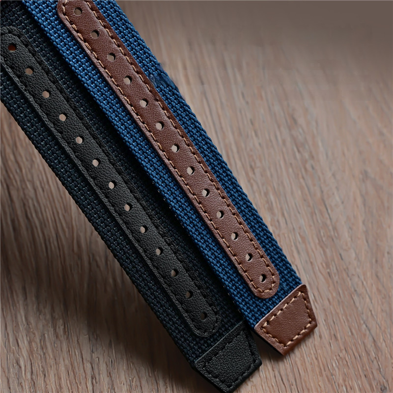 Nylon Ribbed Watch Band 20mm 2 - огляд і ціна Canvas Strap Watch