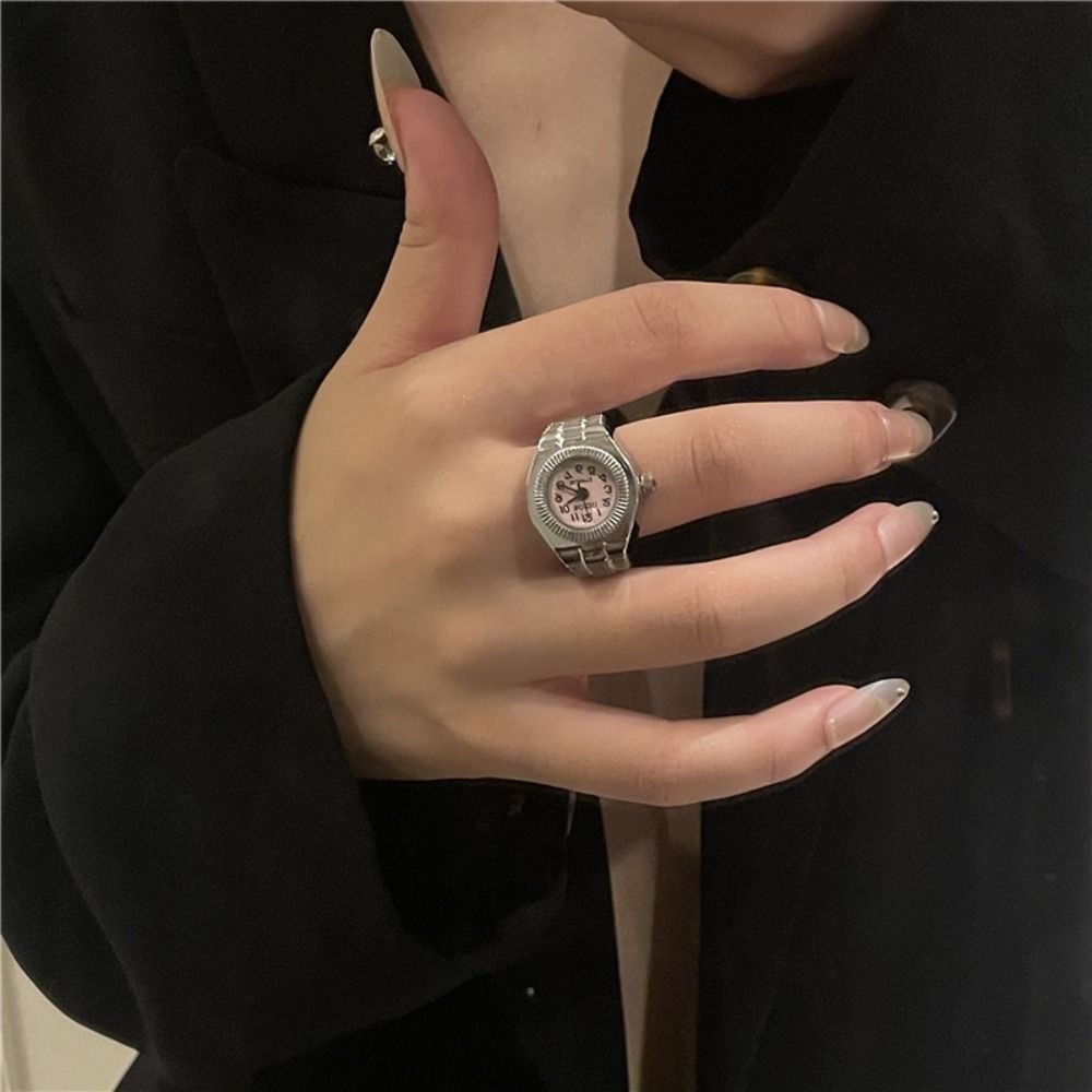 Punk Mini Finger Watch Rings A - огляд і ціна Canvas Strap Watch
