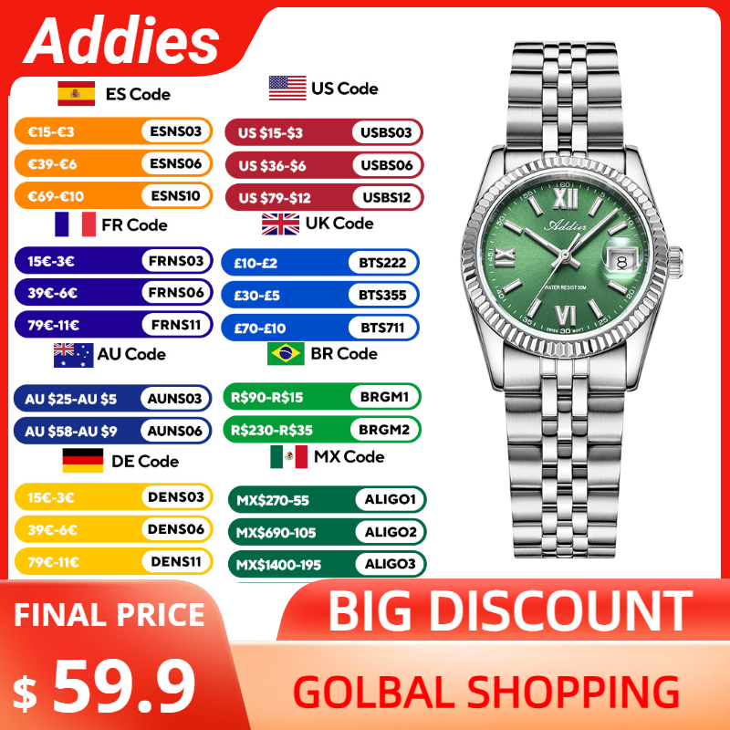 Addies High Quality Luxury Wat - огляд і ціна Stainless Bracelet Diver