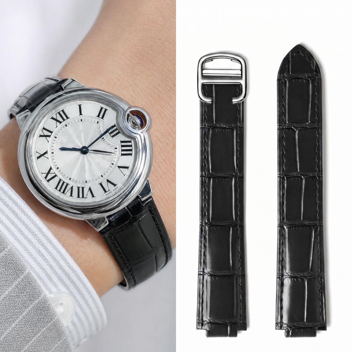 Special Double Convex Tail Lea - огляд і ціна Cartier Watch Ballon Bleu