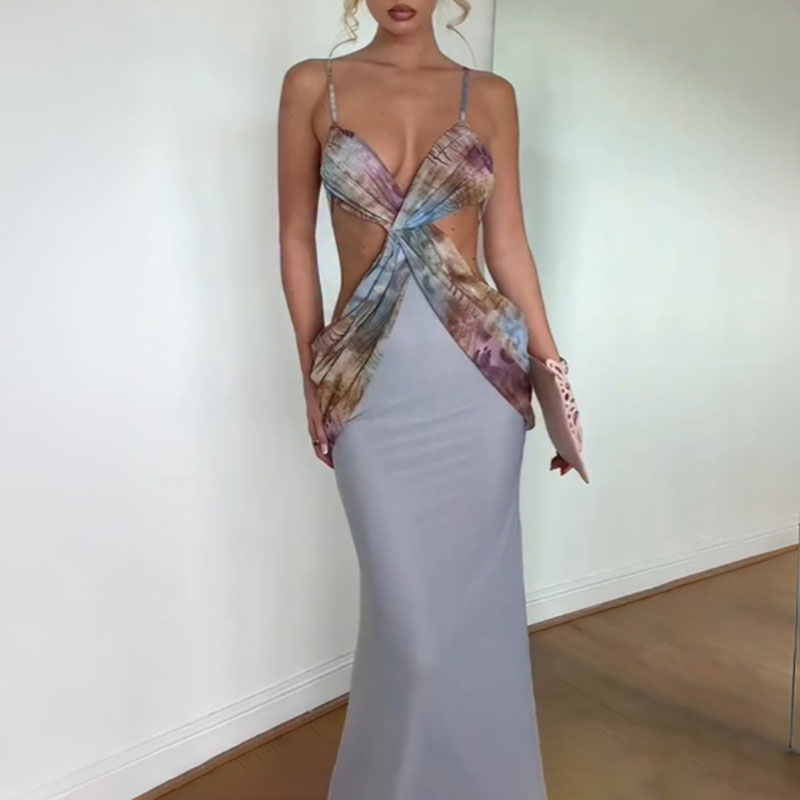 Sexy V-neck Sleeveless Spaghet - огляд і ціна Mesh Strap Metal