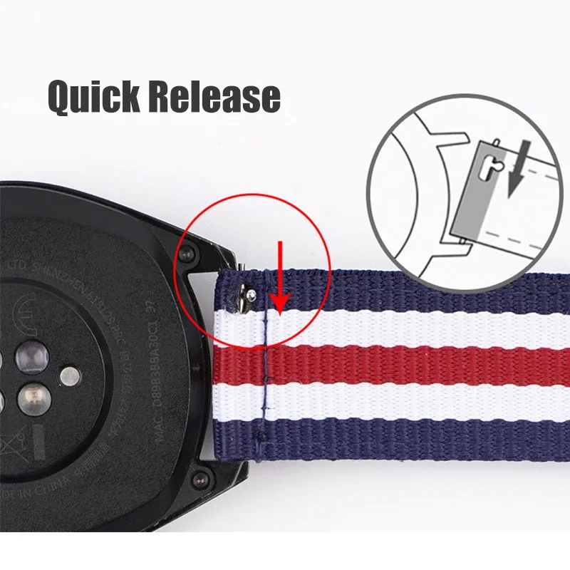 20mm 22mm Woven Nylon Strap fo - огляд і ціна Canvas Strap Watch