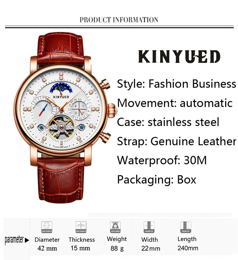 Luxury Brand KINYUED Automatic - огляд і ціна Rolex Watch Daytona